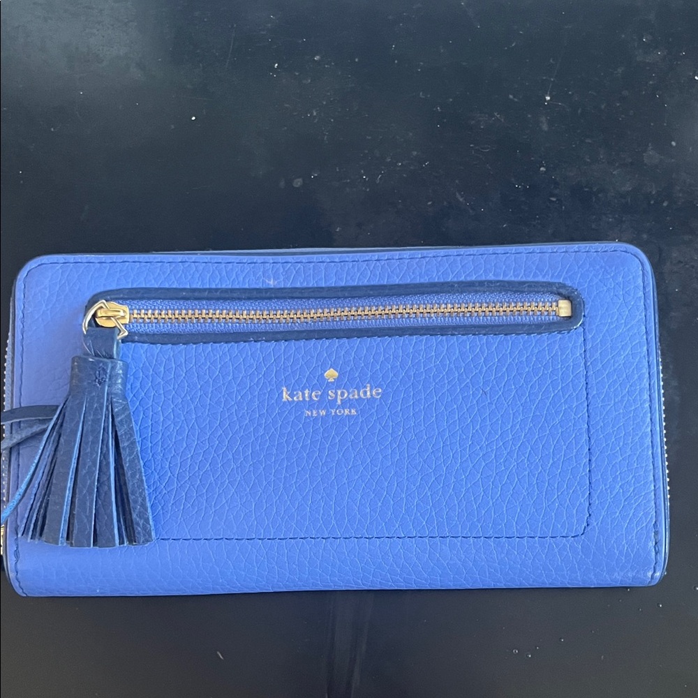 Kate Spade Vibrant Blue Tassel Wallet